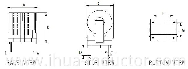 SMD Ferrit Core Power Inductor Choke Coil Filter for Kitchen Appliance